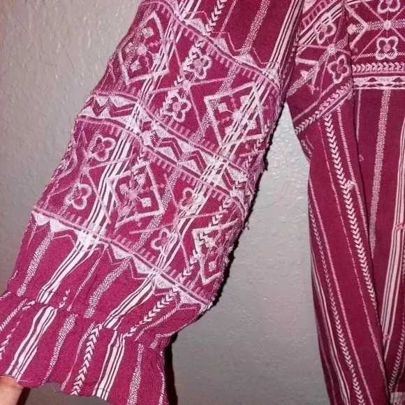 Savanna Jane Mauve The Olsen Top Boho Western Style Size Small - Picture 3 of 6